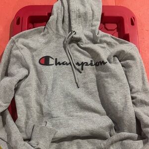 Champion Heather Gray Pullover Hoodie